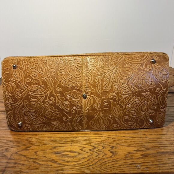 ISADORA ITALY Cuoio Tooled Genuine Leather Large Tote Bag New with Tags - Picture 6 of 16